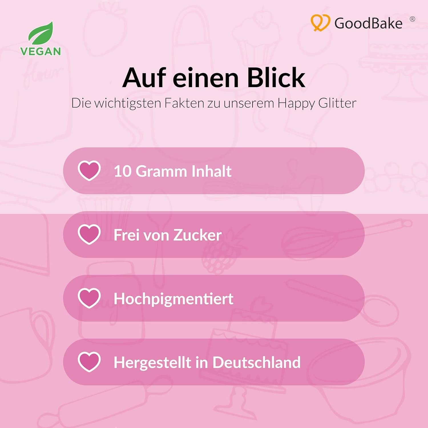 Goodbake Happy Glitter Gold - Glitter alimentar comestibil, 10 grame Glitter Naty Shop