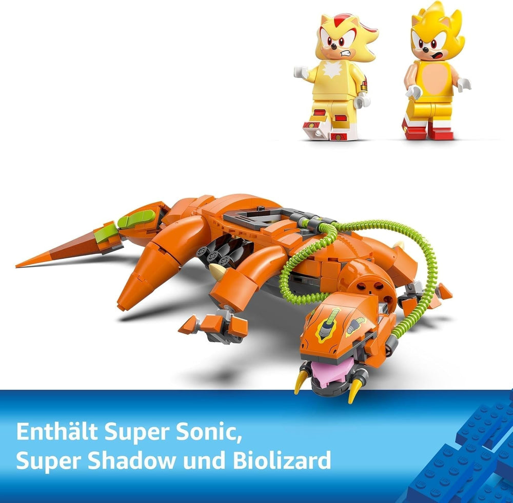 LEGO Sonic il riccio Super Shadow vs. Biolizard, giocattolo per giocatori, regalo per ragazzi e ragazze, set da gioco da collezione per bambini e appassionati di videogiochi, con personaggi 77003 Set da costruzione Besuche den LEGO-Store