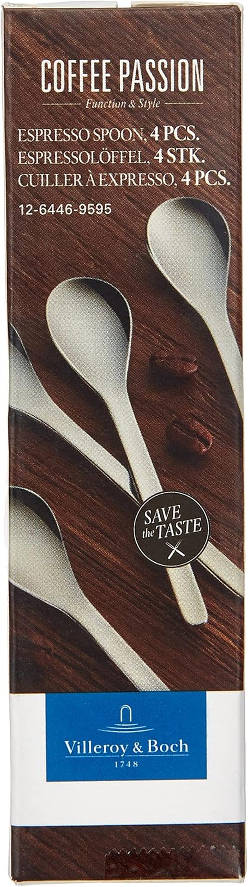 Villeroy And Boch - Set cucchiaini espresso Coffee Passion, 4 pz, 10 cm, acciaio inox 18/10 Kitchen Naty Shop