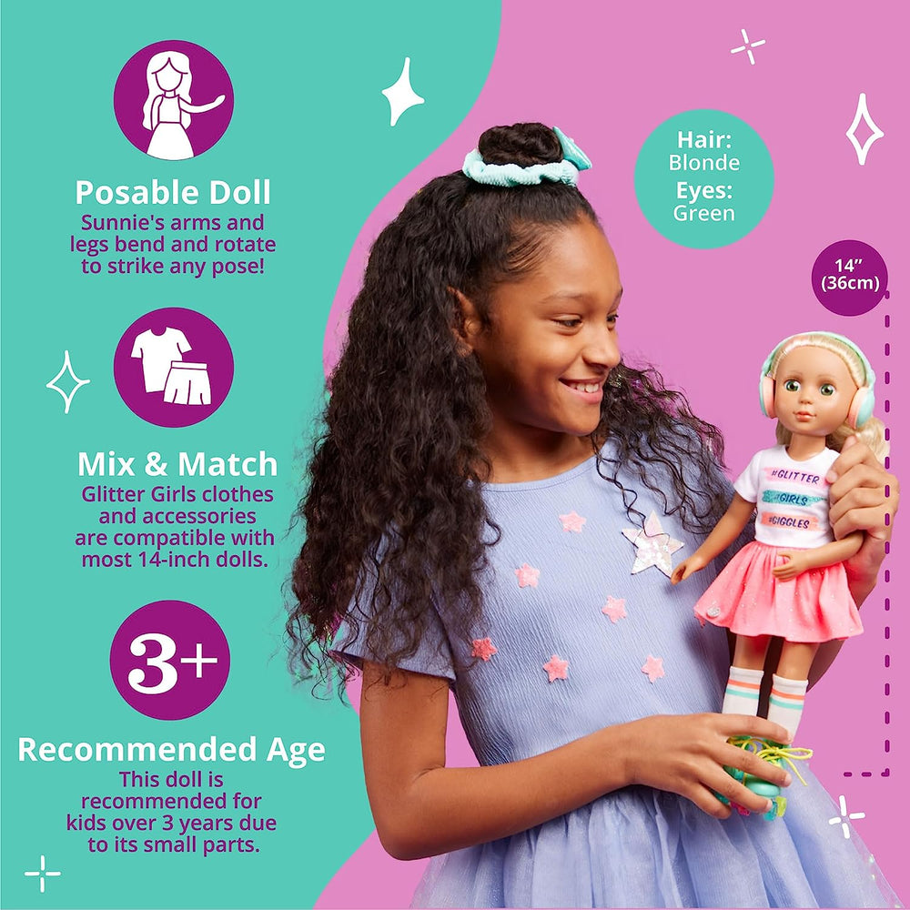 Glitter Girls - Păpuși Sunnie - Păpușă articulată Sunnie 36 cm - Păr blond și ochi verzi - Jucărie pentru copii de la 3 ani în sus