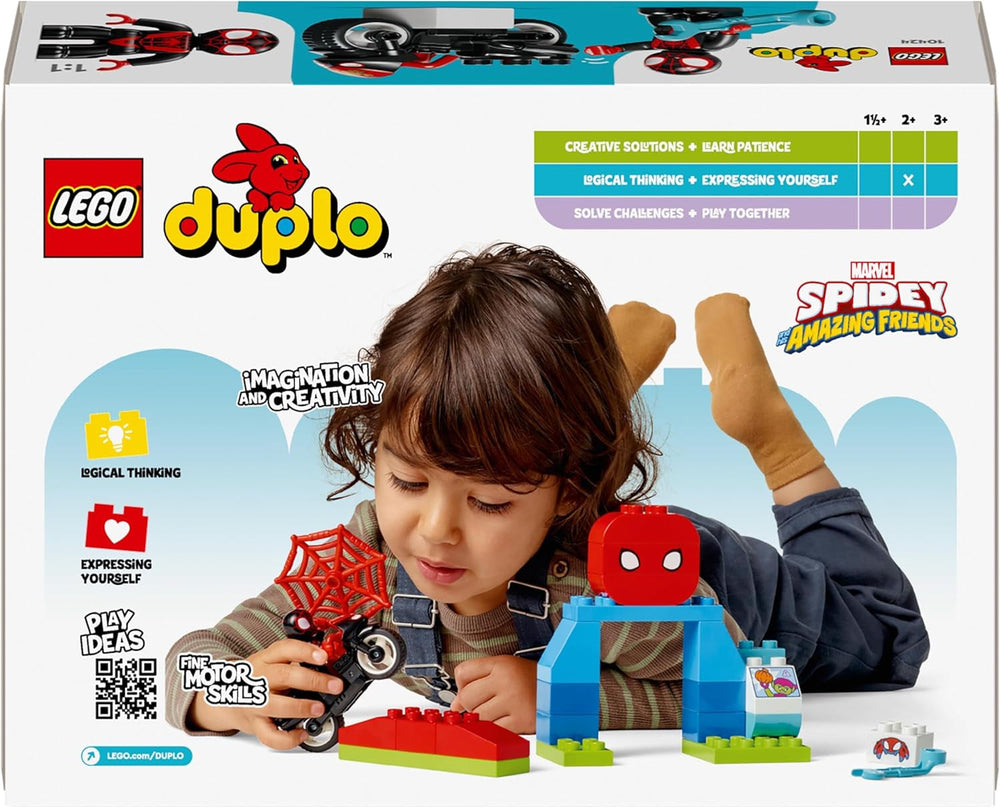 LEGO DUPLO Marvel Spins Avventura in moto, Playset Fantasy per la serie TV Spidey e i suoi super amici, giocattolo educativo da costruire e ricostruire per bambini dai 2 anni in su 10424 Set da costruzione Besuche den LEGO-Store