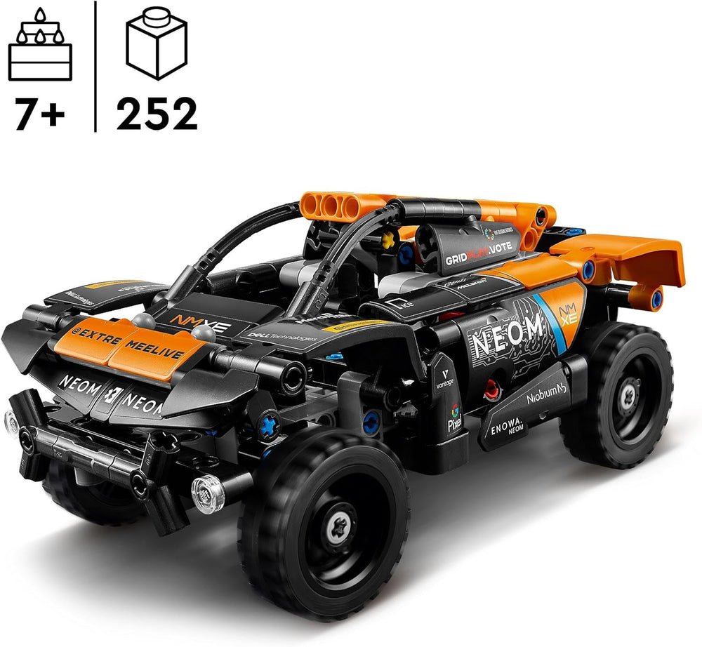 LEGO Technic NEOM Mclaren Extreme E Set di auto da corsa, motore giocattolo per bambini, auto eolica costruibile, regalo Technic per ragazzi e ragazze di 7 anni 42166 Set di costruzione Besuche den LEGO-Store