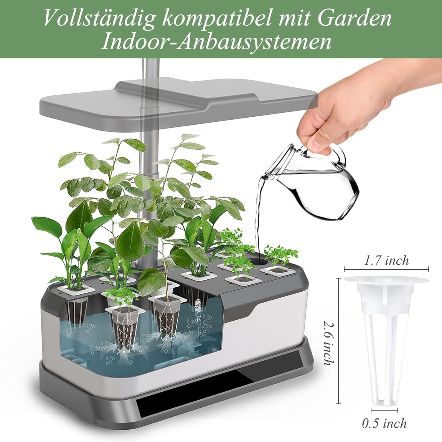125 spugne per coltivazione, 50 spugne di ricambio per coltivazione, accessori per sistema di avviamento idroponico con 50 etichette, 12 cappucci isolanti, 12 cestini per piante, 1 pinzetta