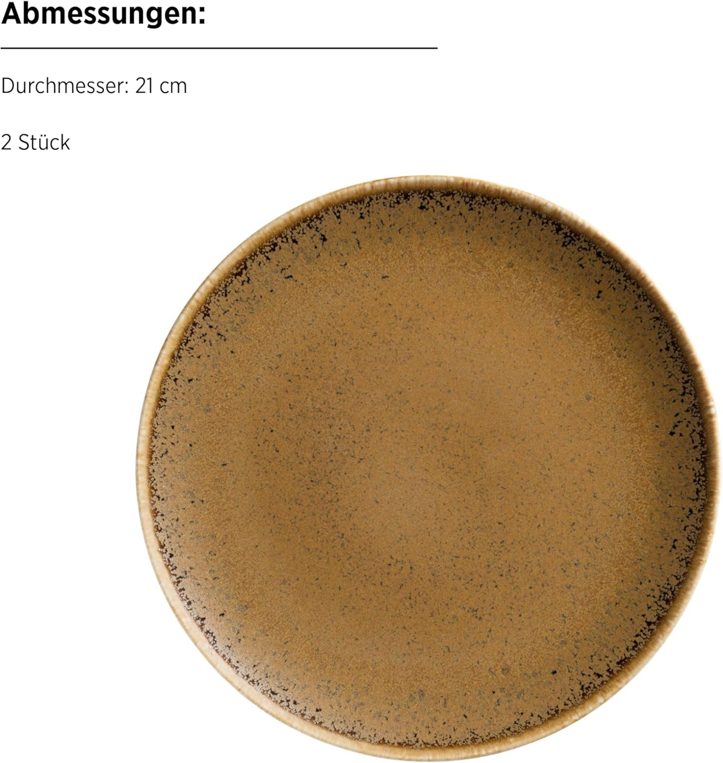 MÄSER 935273 Grumpy, Geschirrservice Made in Portugal, Hochwertiges 8-Teiliges Kombi-Geschirr Set; Teller, Gourmetteller Und Schüssel Mit Reaktivglasur in Edel Schimmerndem Gold Braun, Porzellan Seturi vesela masa Naty Shop