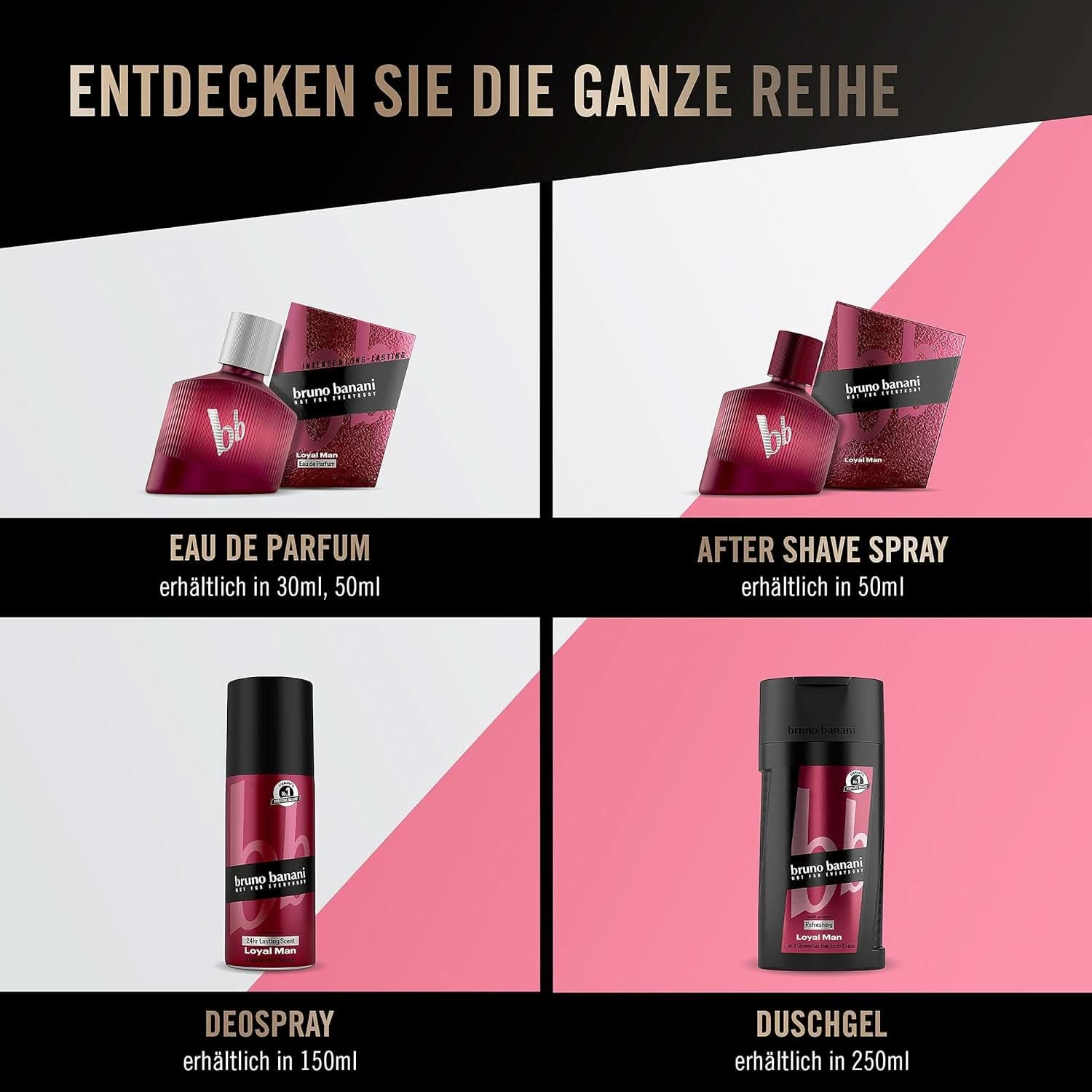 Bruno Banani Loyal Man Gel doccia 3 in 1 per corpo, capelli e viso, uomo, 250 ml Doccia e bagno Naty Shop