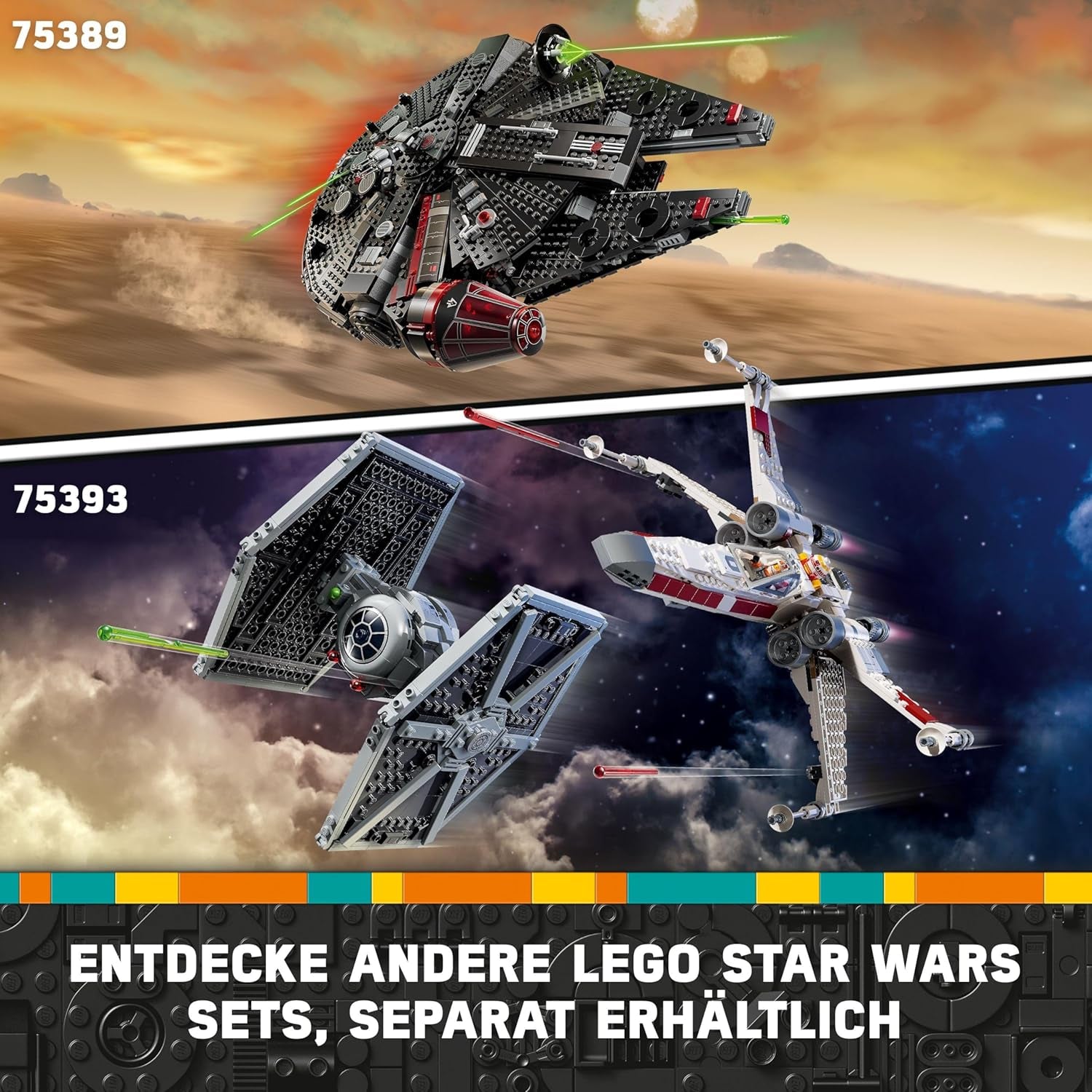 LEGO Star Wars Dark Millennium Falcon, Set astronave, Giocattolo da costruzione per bambini, Regalo di compleanno per ragazzi, ragazze e fan, Giocattolo d'avventura 75389 Set da costruzione Acquista dal negozio LEGO