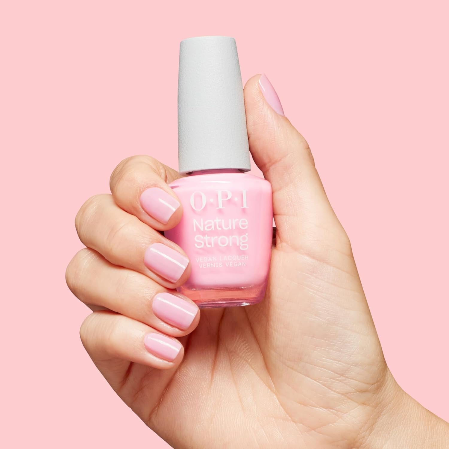 OPI Nature Strong Blossom Into Awesome - Smalto rosa - Lucentezza intensa e tenuta di 7 giorni | Colore a lunga durata per le tue unghie | 15 ml