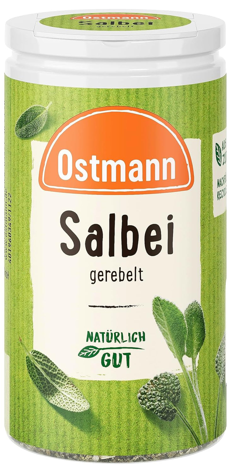 Ostmann Gewürze - Sage gerebelt | Würziges Kräuteraroma für Fleisch- und Gemüsegerichte | 10 g nella dose