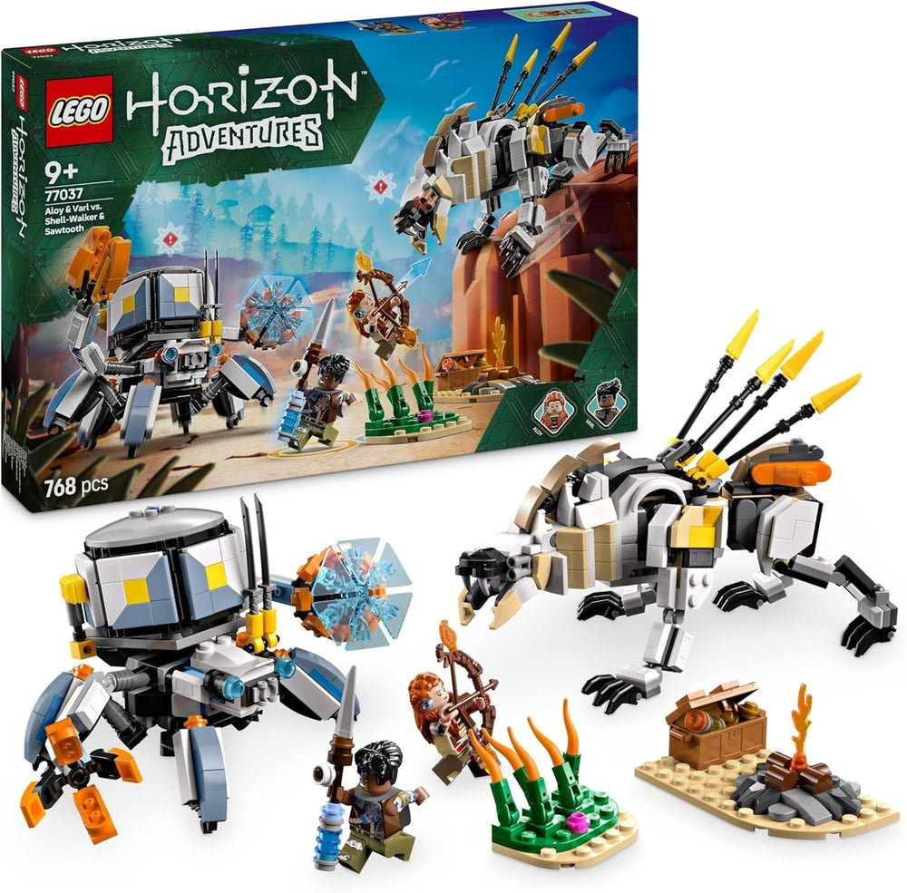 LEGO Horizon Adventures Aloy e Varl vs. Walker corazzato e dente di sega, monster car giocattolo e minifigure, set da collezione per appassionati di videogiochi, ragazzi e ragazze di età superiore a 9 anni 77037 Set da costruzione Besuche den LEGO-Store Titolo predefinito