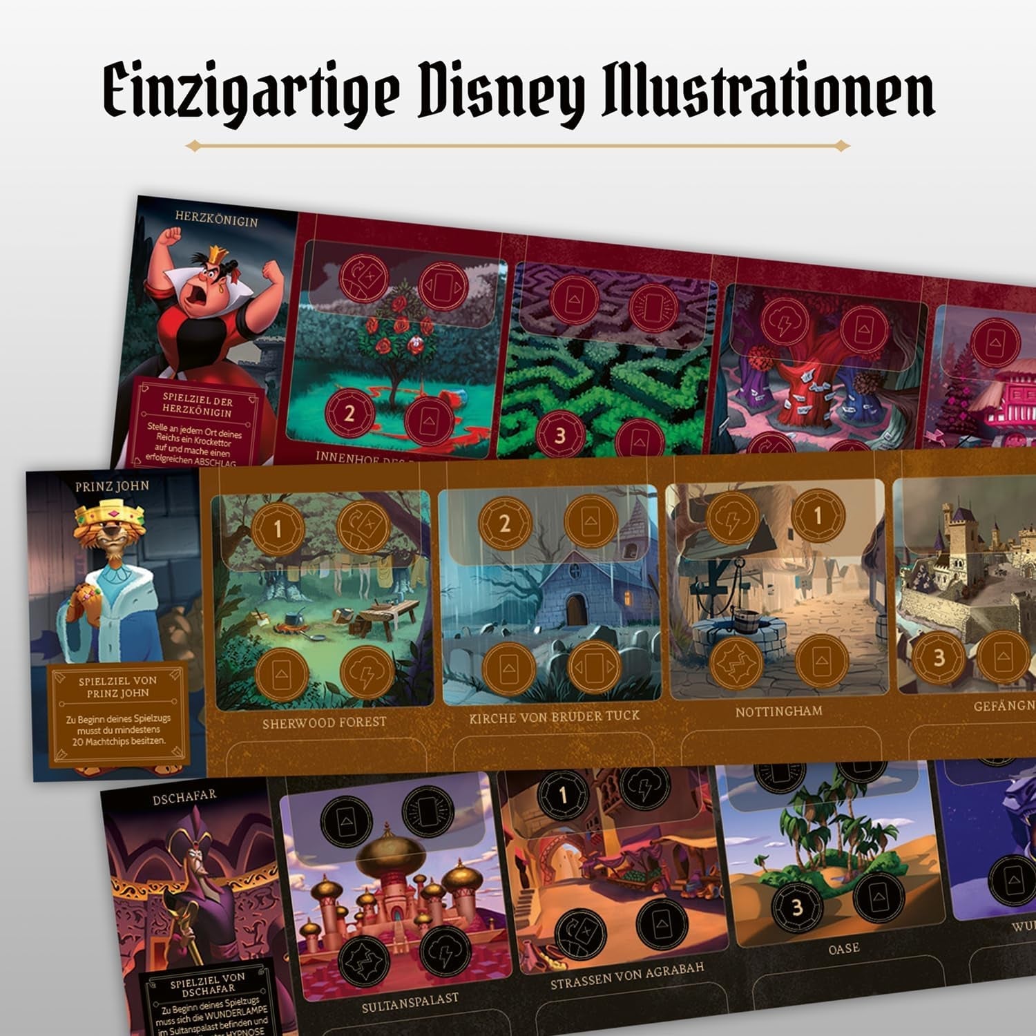 Ravensburger Family Game Disney Villainous, joc de societate pentru copii și adulți, 2-6 jucători, joc de petrecere pentru vârste de 10 ani și peste cu ticăloși Disney