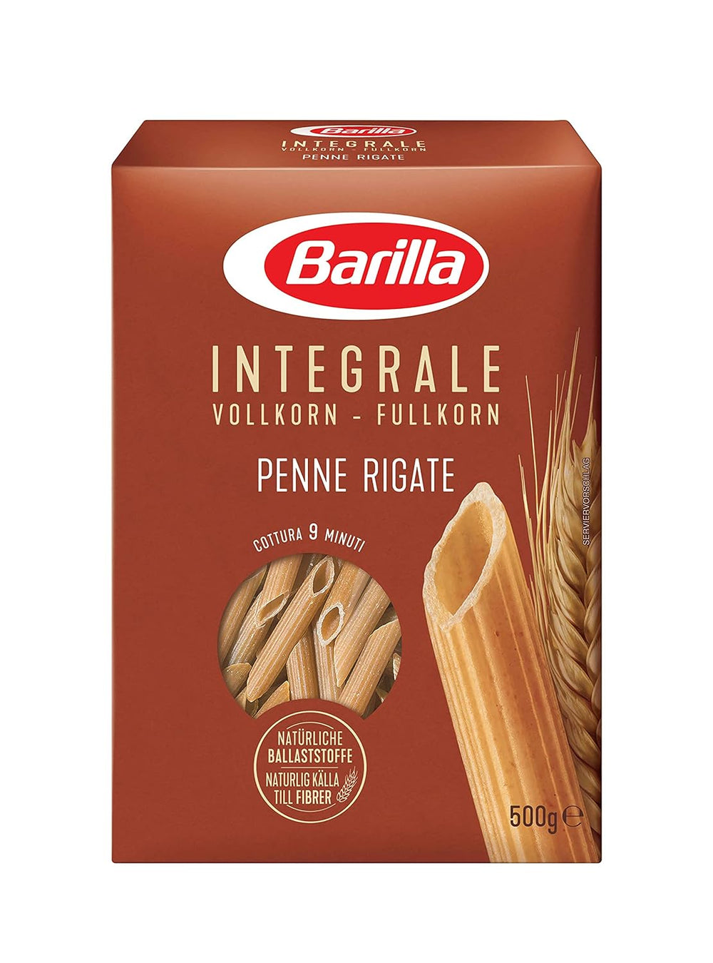 Barilla Pasta Integrale Fusilli – Pasta di semola con fibre naturali, 500 g