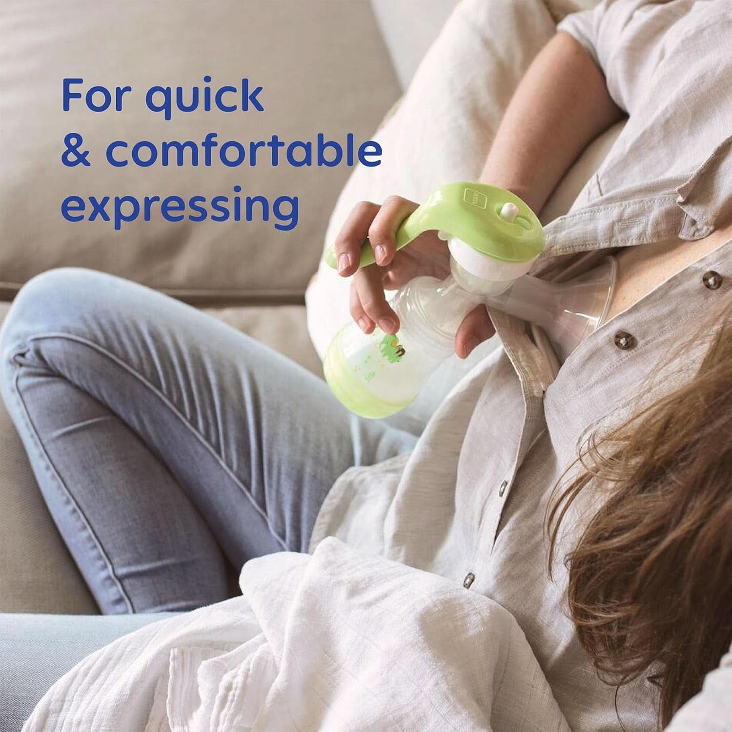 Tiralatte manuale MAM - tiralatte comodo e compatto per il latte materno che include 1 biberon anti-coliche MAM Easy Start Accessori Alimentazione e Allattamento Bebe Naty Shop