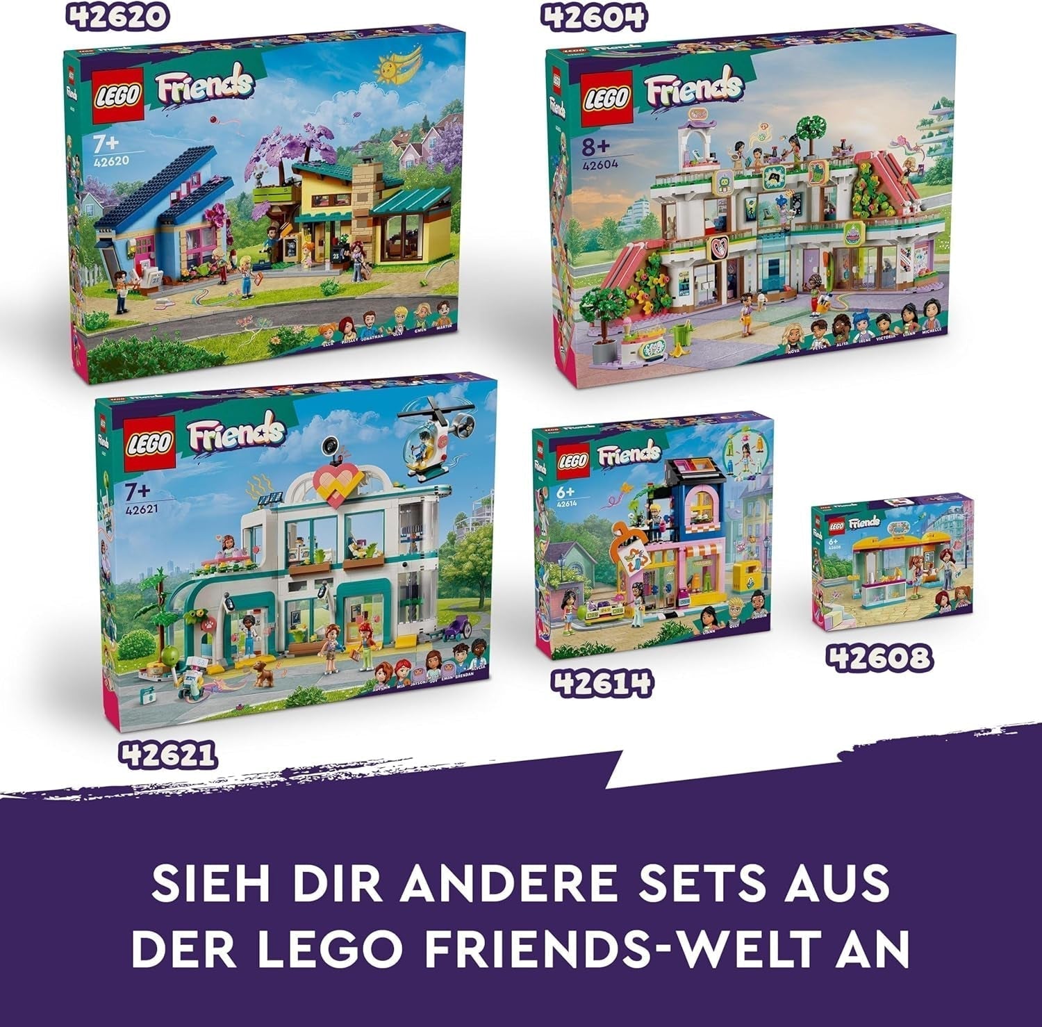 LEGO Friends Casa familiare Olly e Paisley, casa delle bambole con personaggi e accessori, set casa a due piani e casa sull'albero, regalo creativo per ragazze e ragazzi 7+ 42620 Set da costruzione Besuche den LEGO-Store