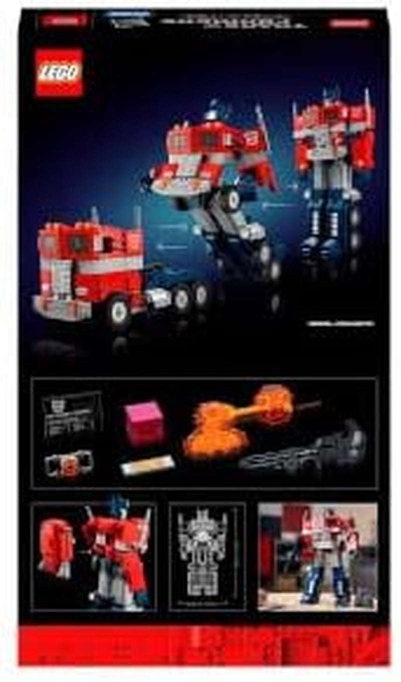 LEGO 10302 Icons Optimus Prime Set, Robot 2 in 1 e modello di camion, kit modello giocattolo Transformers per adulti, regalo di compleanno o Natale per uomini, donne, lei e lui Set da costruzione Besuche den LEGO-Store