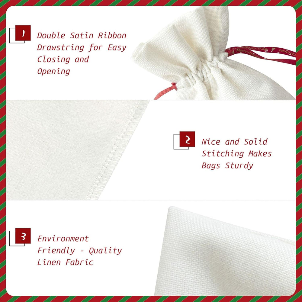 Lustige geröstete Kaffeebohnen, Weihnachtsbeutel mit Kordelzug, robust, 11,9 x 17,5 cm, geeignet für Partygeschenke und Geschenkverpackung, 1 Stück