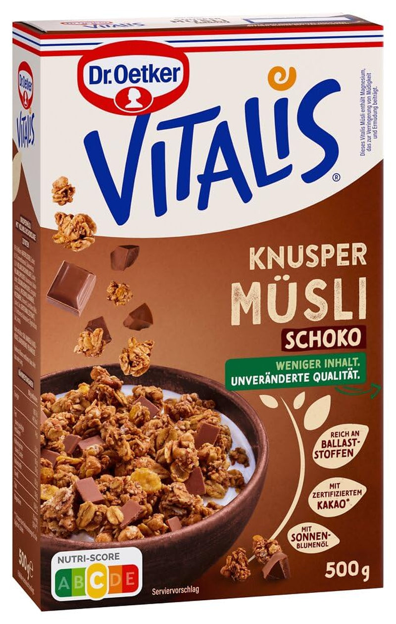 Dr. Oetker Vitalis Crunchy Honeys: Muesli croccante al miele per colazione e spuntini, confezione da 5 (5 x 600 g)