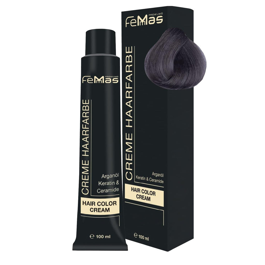 FemMas Hair Colour Pure & Mix Red I Cremă profesională cu ulei de argan, keratină și ceramide I Ca o vopsea de păr permanentă sau nuanță pentru rezultate radiante, de lungă durată I 100 ml