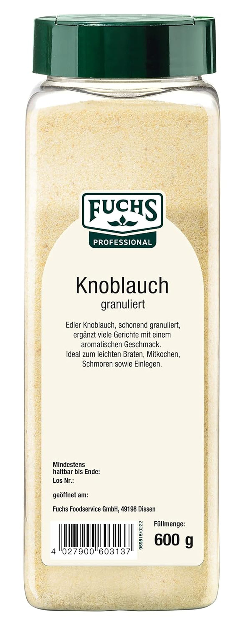 Fuchs Gewürze Knoblauch granulato, 600 g