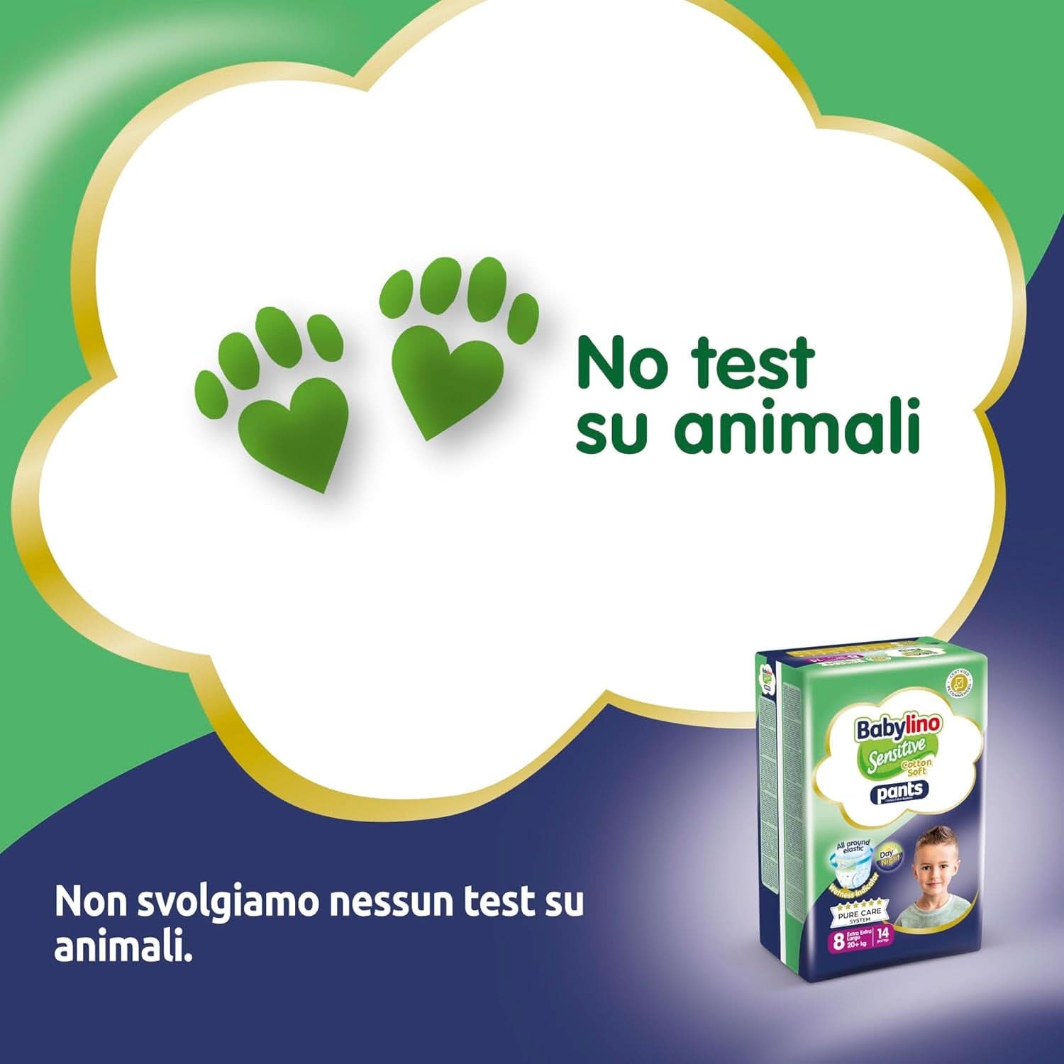 BabyLino, Scutece sensibile din bumbac moale, diverse marimi Mama si Copilul Naty Shop