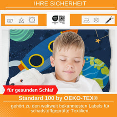 Aminata Kids Biancheria da letto per bambini, spazio esterno, biancheria da letto in cotone - bambini Naty Shop