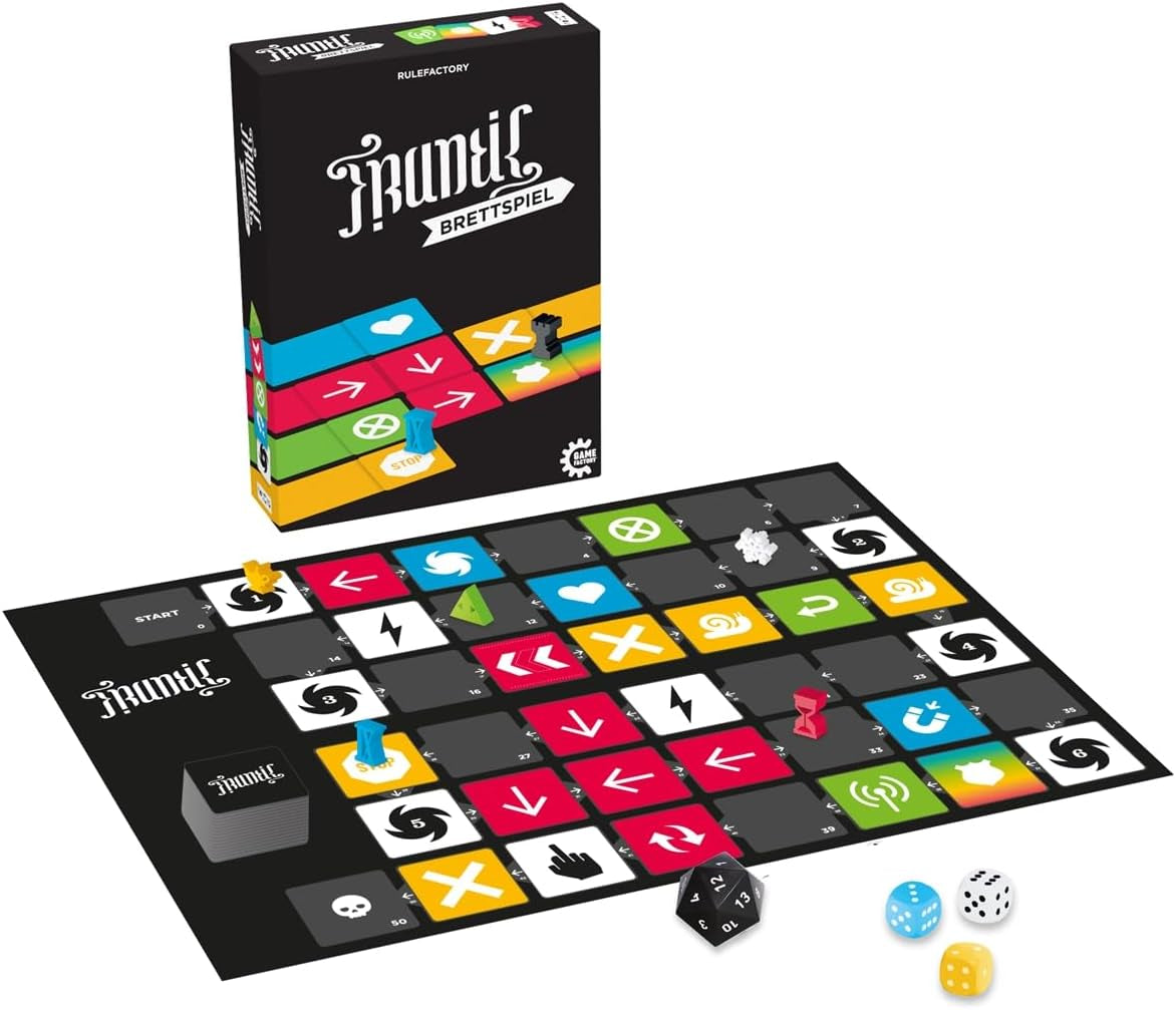 Game Factory 646076 Gioco da tavolo Frenetic Stealth Racer Uno sfacciato gioco di società per 2-6 giocatori dai 12 anni in su