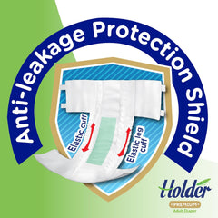 Pannolini usa e getta per adulti unisex Impermeabili assorbenti Lato elastico Traspirante Super assorbente Doppio strato Indicatore di umidità Protezione dermatologica a 5 stelle Medio