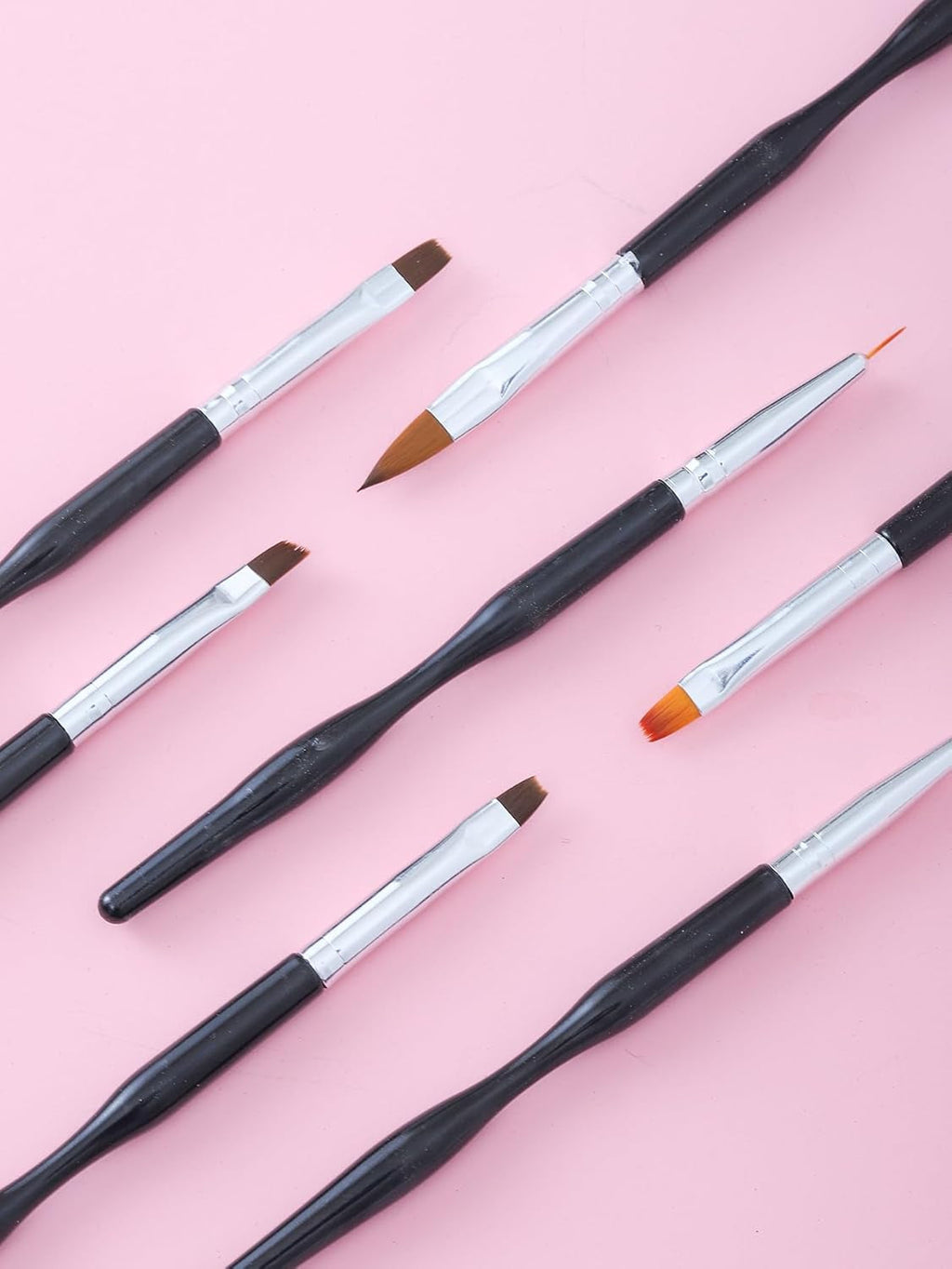 Nail Art Pinsel Set, 10Pcs Nageldesign Malerei Pinsel, Professionelle Nail Art Design Pinsel, Nail Fine Liner Pinsel, Schwarz