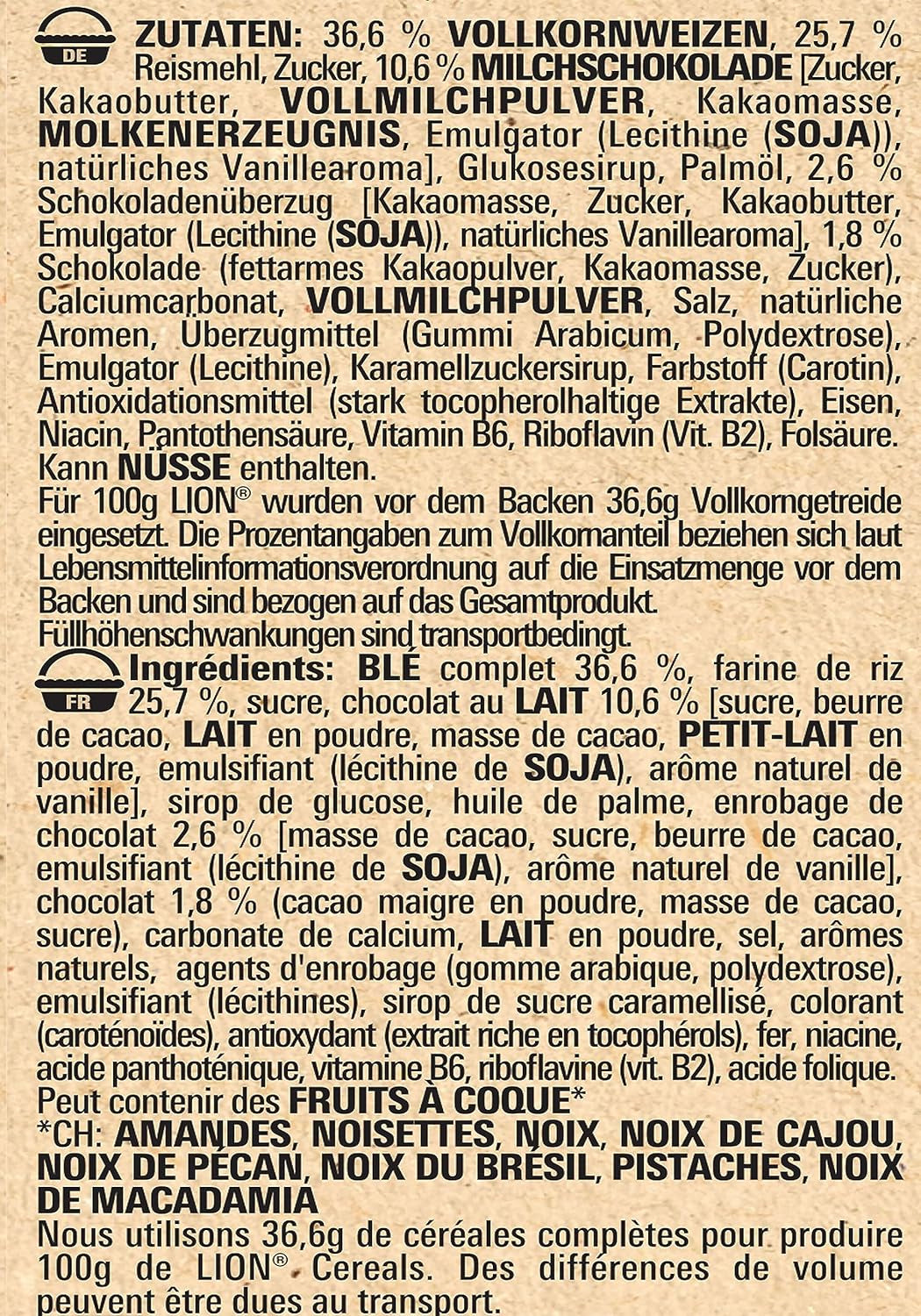 Cereali da colazione Churro tripli croccanti con cioccolato al latte e caramello salato, contenuto di cereali integrali 36%, confezione da 8 (8x300 g)