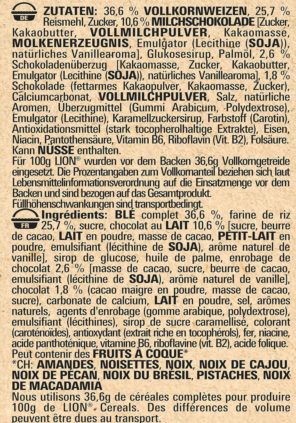 Cereali da colazione Churro tripli croccanti con cioccolato al latte e caramello salato, contenuto di cereali integrali 36%, confezione da 8 (8x300 g)