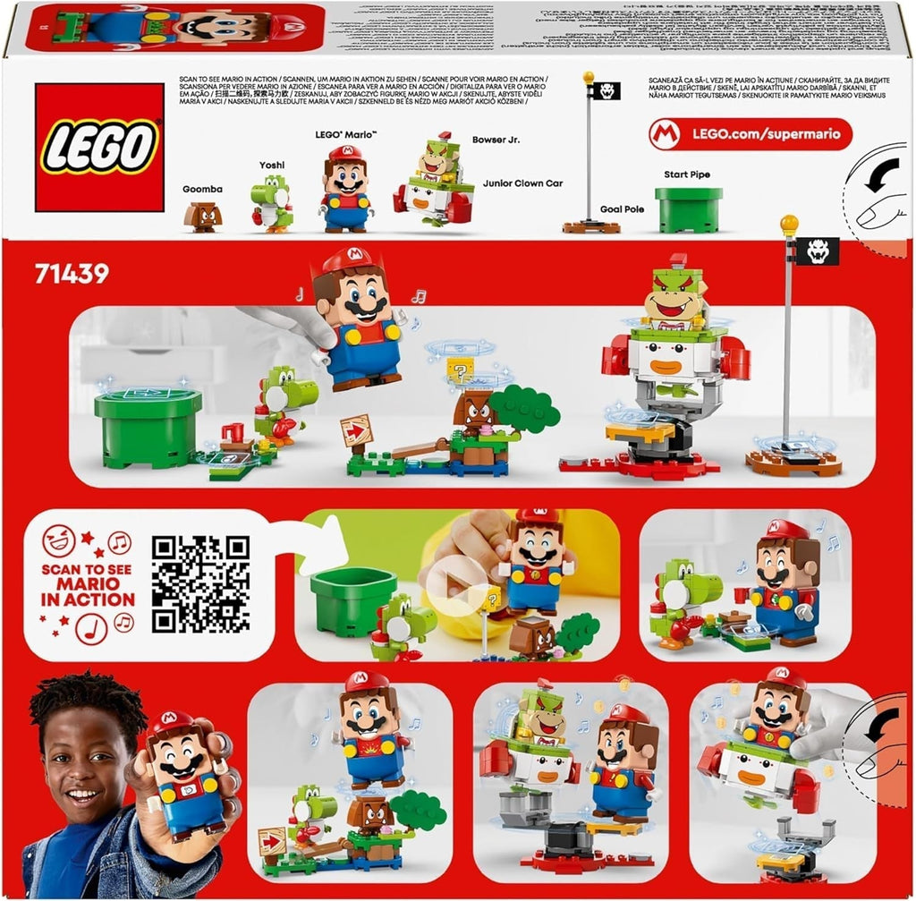 LEGO Super Mario Adventure cu Mario interactiv, set cu cărucior de clovn junior, Yoshi de jucărie, cadou Nintendo pentru băieți, fete și gameri de la 6 ani 71439 Seturi de constructie Besuche den LEGO-Store
