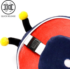 Puckator Relaxeazzz Pernă de călătorie cu mască Ladybug - animale moi, multicolor, 1 Unité (Lot de 1) Perne calatorie Naty Shop