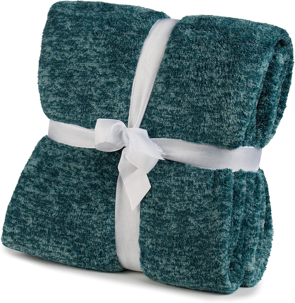 Gözze - Coperta vivente e confortevole marmorizzata, 150 X 200 cm - Petrol Letti e coperte Besuche den Gözze-Store