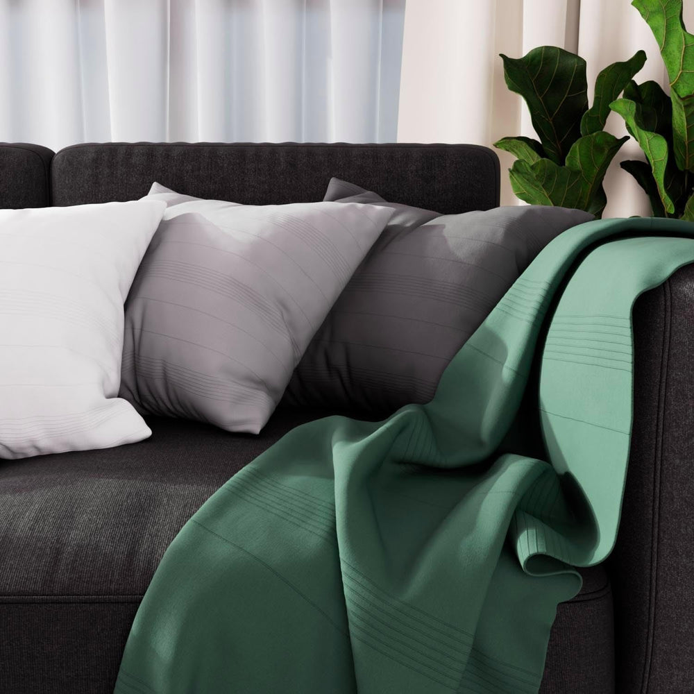 Soleil D'Ocre Adele Plaid, copripoltrona, Polycoton, Grigio, 140 X 200 Cm Letti e coperte Besuche den Soleil d'ocre-Store Greetings 140 X 200 Cm