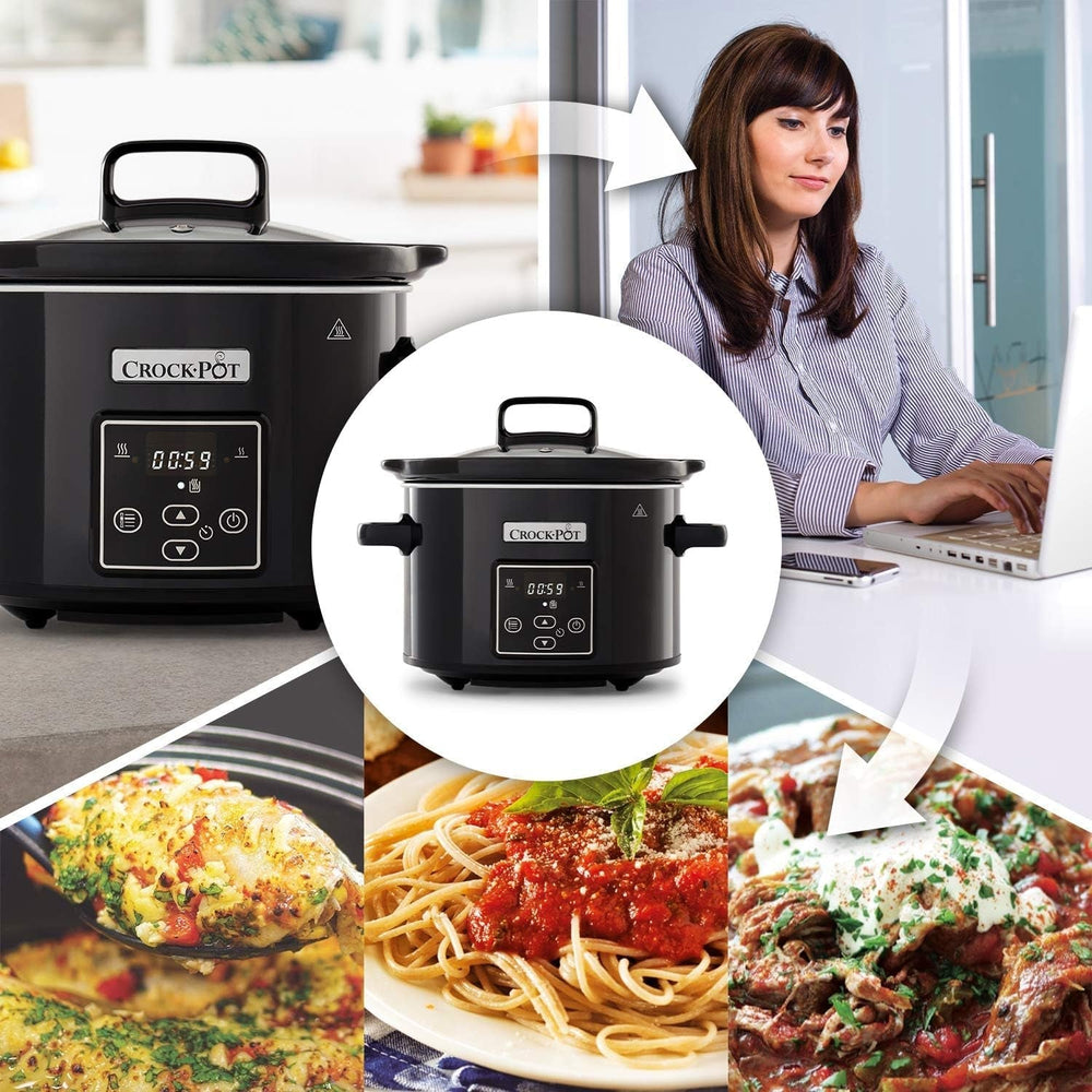 Slow Cooker digitale Crockpot, funzione mantenimento in caldo, 2,4 litri (1-2 persone) Slow Cooker Naty Shop