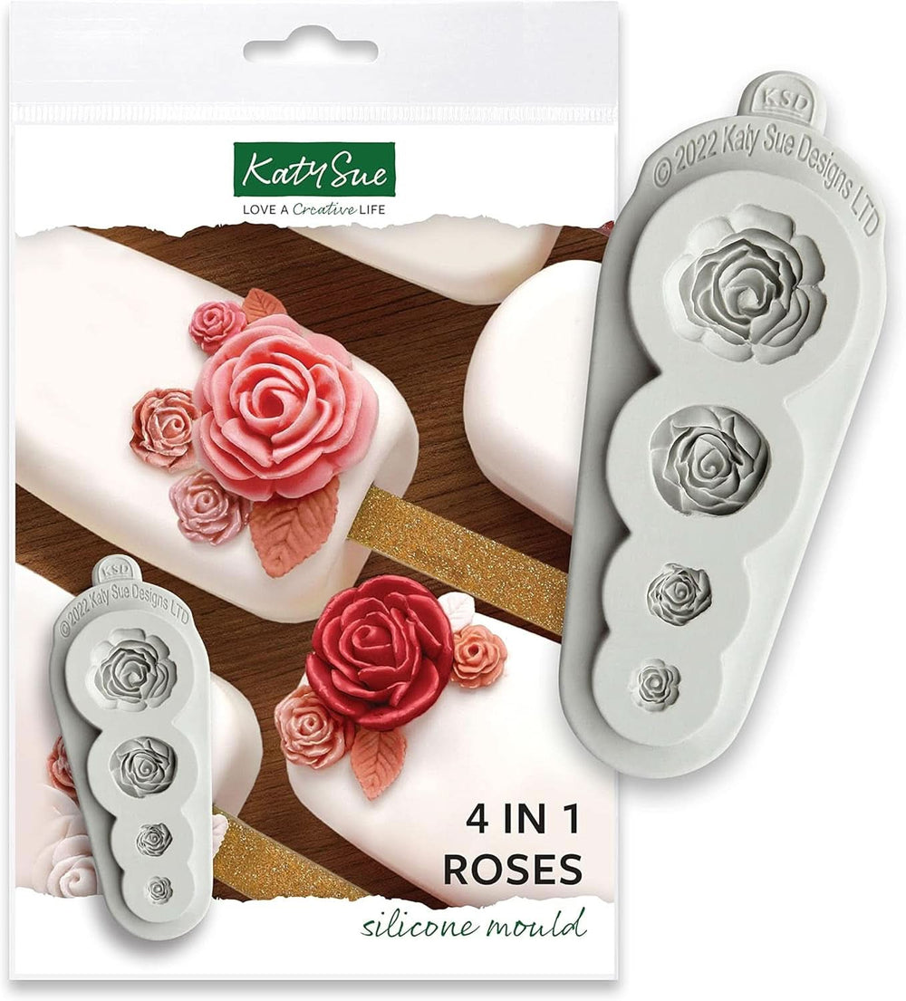 Katy Sue, Stampo Silicone 4 Rose Cucina Naty Shop