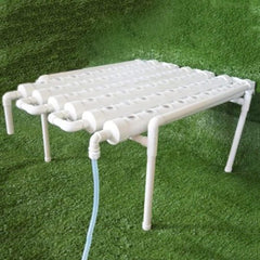 Kit di coltivazione idroponica a 1 strato con 54 fioriere, sistemi di coltivazione di piante fuori suolo in PVC con pompa dell'acqua, kit di coltivazione idroponica per la coltivazione di frutta e verdura su balconi, giardini, cortili e cortili