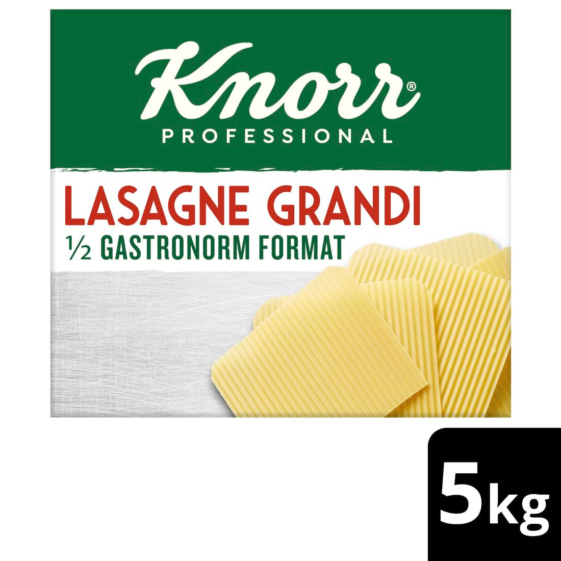 Lasagna Grandi Knorr 1/2 formato Gastronorm - sfoglia ondulata per pasta - confezione grande, 5000 g