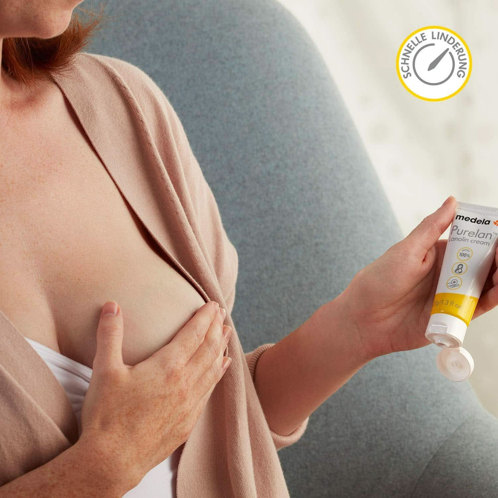 Medela Purelan 37 G Lanolincreme – Schnelle Hilfe Bei Beanspruchten Brustwarzen Und Trockener Haut – 100 % Natürlich, Hypoallergen, Dermatologisch Getestet und Frei Von Duftstoffen Accessori Alimentazione e Allattamento Bebe Naty Shop