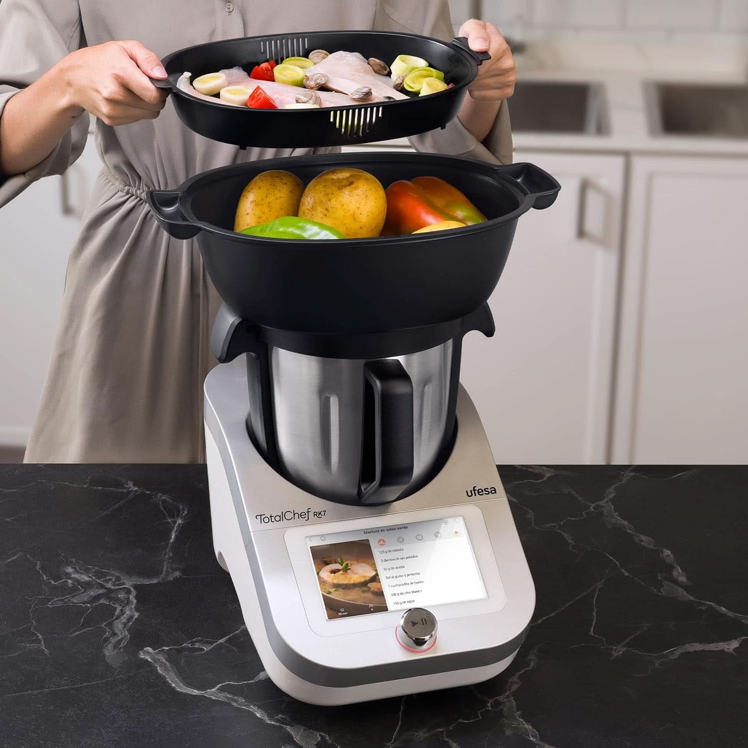 Ufesa Totalchef RK7, robot da cucina multifunzione con funzione cottura, WLAN, 30 funzioni Naty Shop