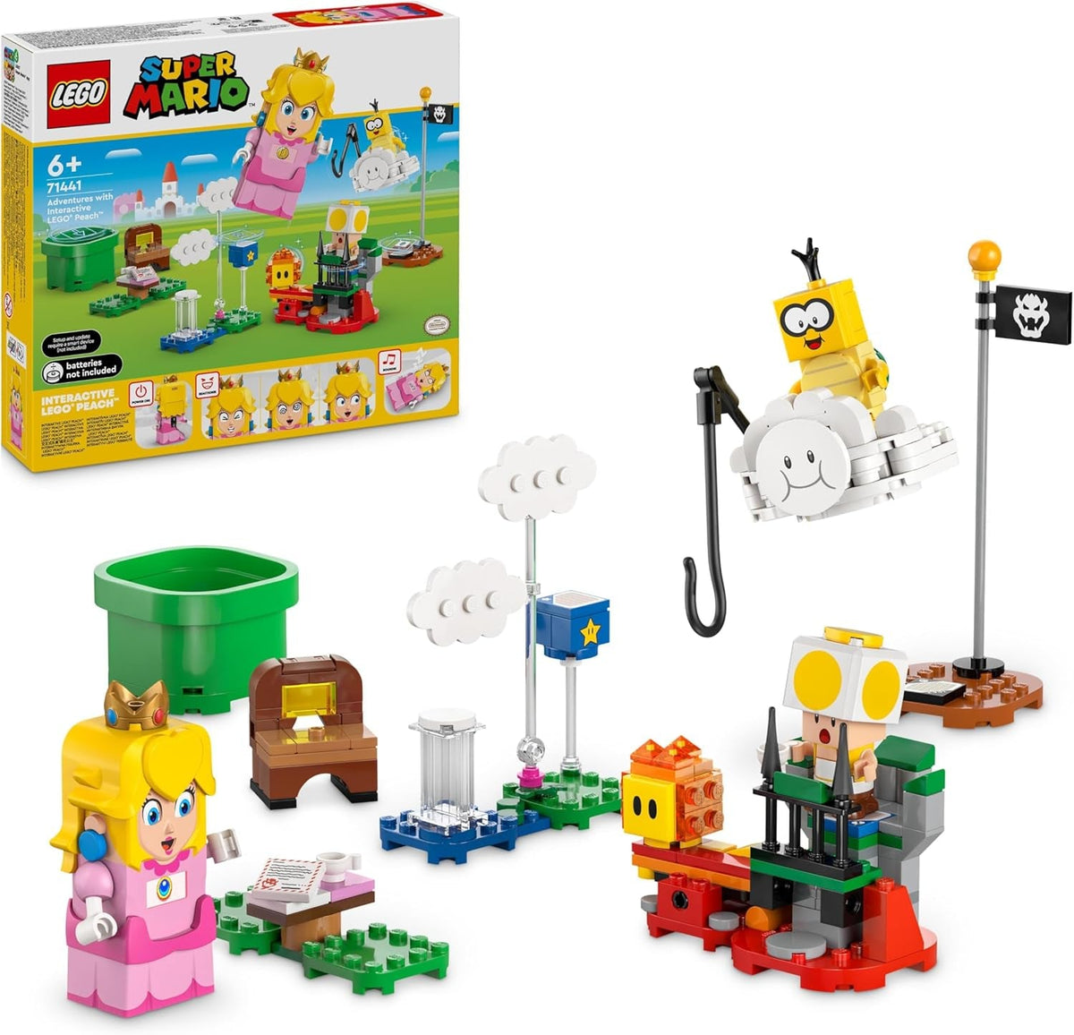 LEGO Super Mario Adventures con Peach interattivo, set da gioco per bambini con Toad giallo, regalo Nintendo per ragazzi, ragazze e tutti i giocatori a partire da 6 anni 71441 Set da costruzione Besuche den LEGO-Store Titolo predefinito