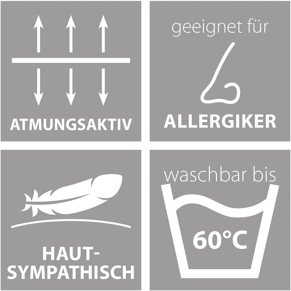 Traumnacht Cozy - Set de pat 4 sezoane, 1 X plapumă divizibilă 135 X 200 Set și 1 X pernă 80 X 80 Cm, certificat Ã-ko Tex, alb, dezvoltat în Germania ,( pachet de 2 ) Plapumi si pilote Naty Shop