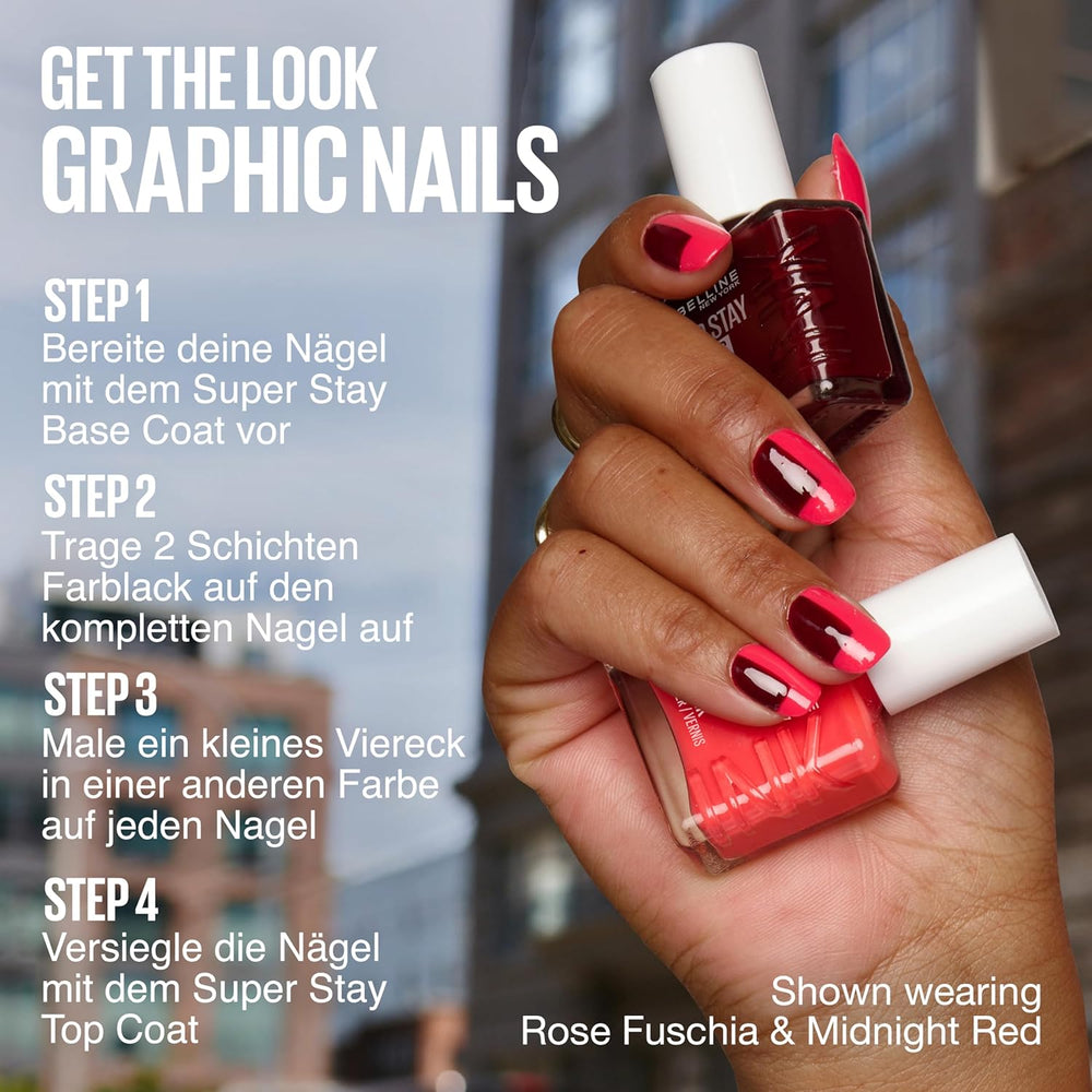 Maybelline New York Super Stay Ink Bonder 130 Powder Rose - smalto a lunga tenuta per unghie forti e colore intenso, 12,3 ml