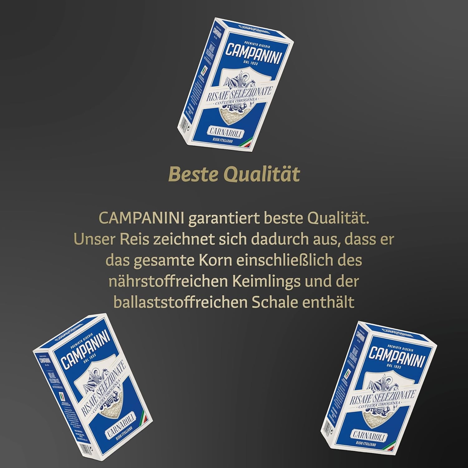 RISO CARNAROLI | Risotto | 500 g dall'Italia | Risotti e Zuppe | RISERA CAMPANINI