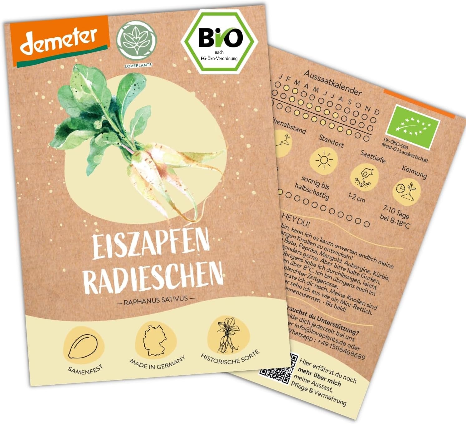Semi di cetriolo messicano mini biologici, 10 semi di cetriolo snack, alto tasso di germinazione, certificati Demeter e impollinati aperta | LOVEPLANTS Semi di ortaggi per aiuola rialzata da giardino sul balcone - Varietà di ortaggi cimelio