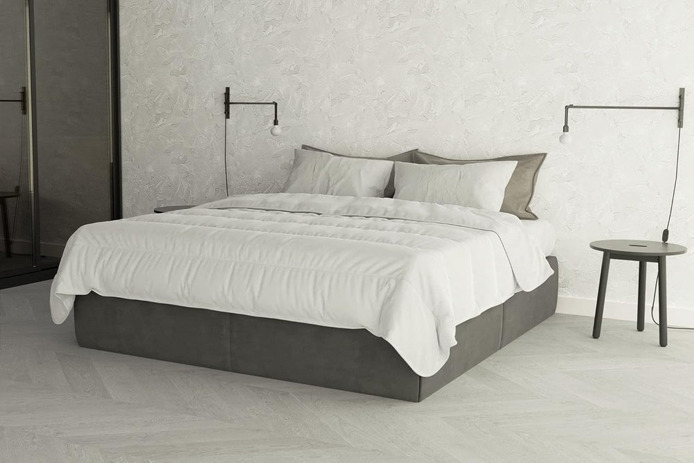 Biancheria da letto italiana Prestige Piumino estivo in microfibra, bianco, matrimoniale, 100% Naty Shop Piumini e trapunte
