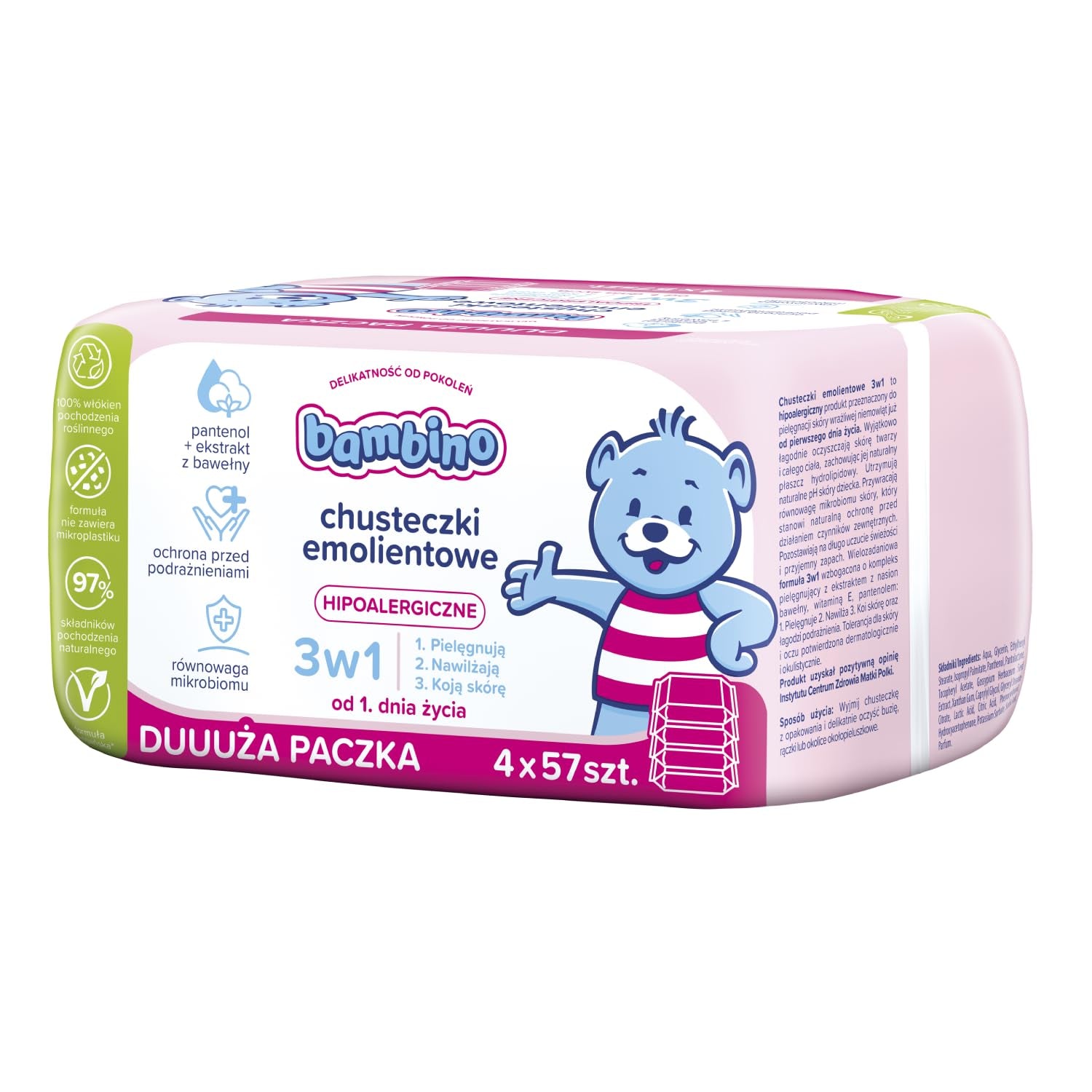 Salviette 3 in 1 4x57 pz