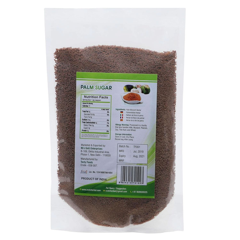 SVATV Zucchero bruno di palma in polvere, 227 grammi Dolcificanti Naty Shop