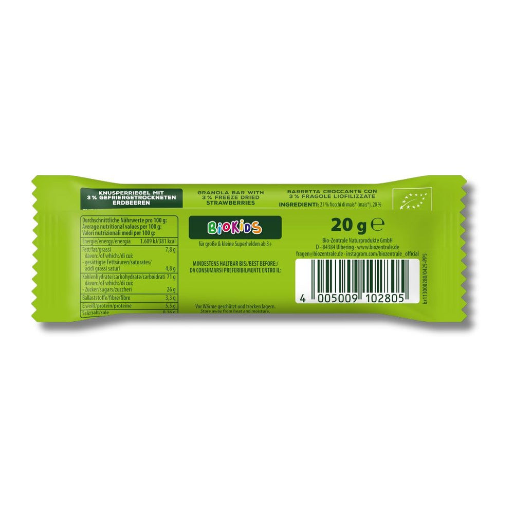 Barrette croccanti alle fragole 12 x 20g