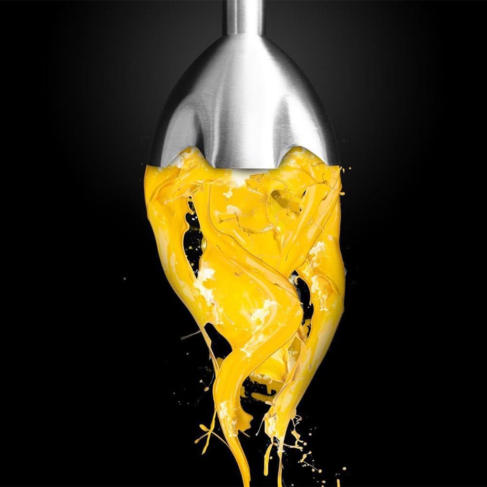 Cecotec Hand-Mixer Powergear 1500 - Klingen Aus Titanium Beschichtung, 21 Geschwindigkeitsstufen, 1500 W, Inklusiv Glas Mit Deckel. (Schwarz und Edelstahl, XL) Cucina Naty Shop