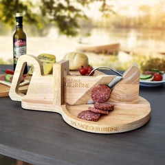 Tagliasalsicce Tradizionale - Ghigliottina per salsicce - 30 X 19 X 12 Cm - Tritatutto e Affettatrici in Legno Massello Naty Shop